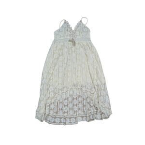 Long Dress Women Lace Maxi Dress Summer Beach Dresses Ladies V Neck Sz Small